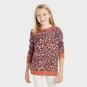 Girls' Crewneck Fleece Pullover Sweatshirt